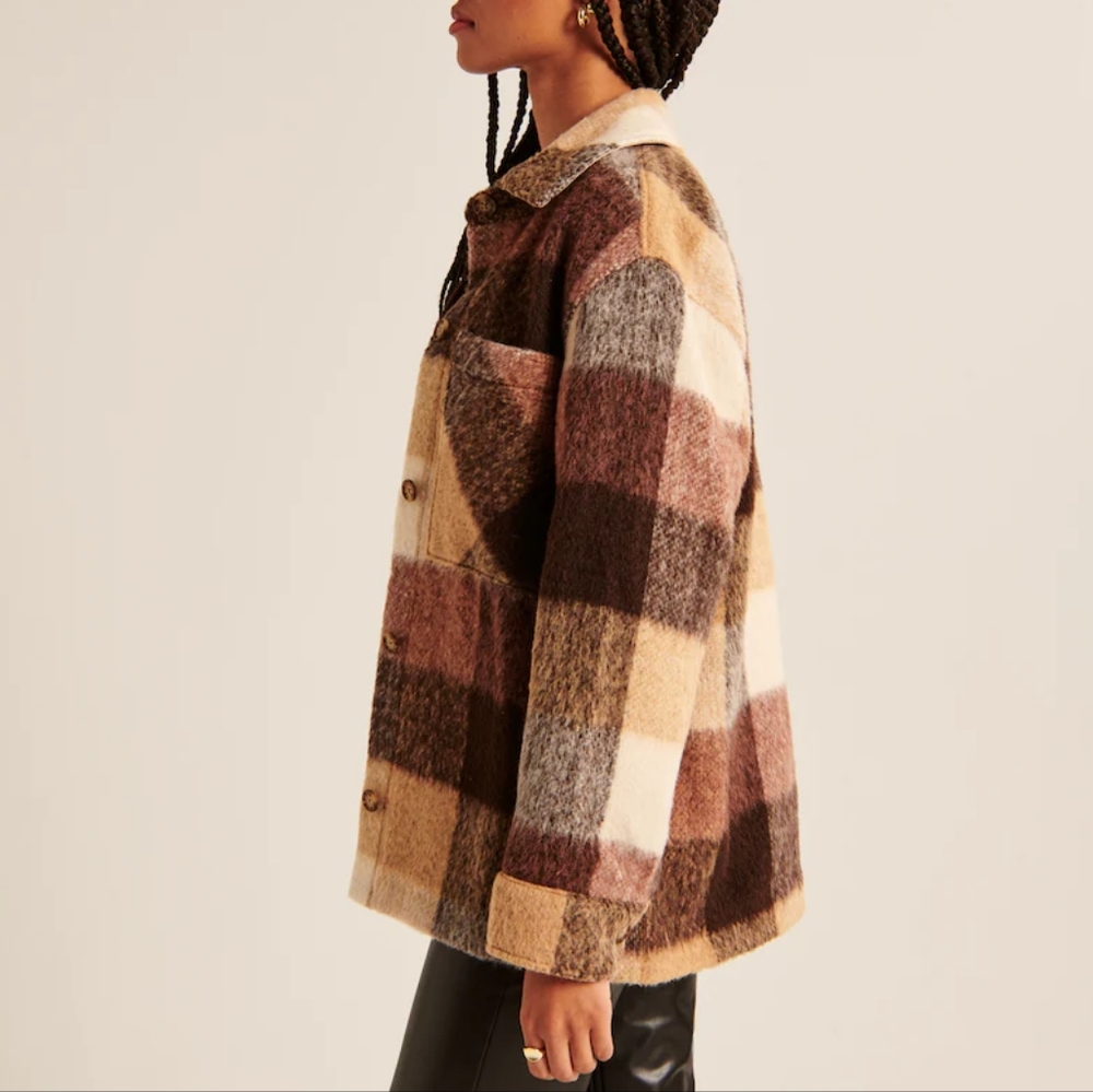ABERCROMBIE & FITCH: Cozy Shacket - Picture 4 of 8
